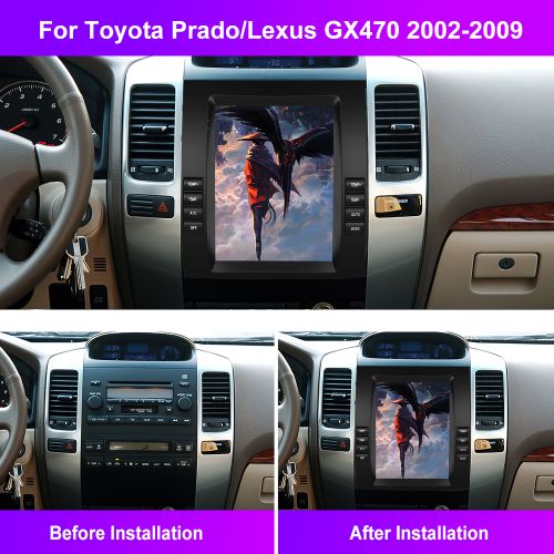 9.7"android 11 bilstereo Toyota Prado  ( 2002-2009) gps wifi carplay android auto blåtand rds Dsp 32gb