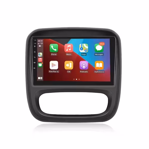 9"android 12,bilstereo Renault Trafic(2014--2023) gps wifi carplay android auto ROM: 64GB, RAM: 4GB Blåtand RDS DSP, 4GSIM