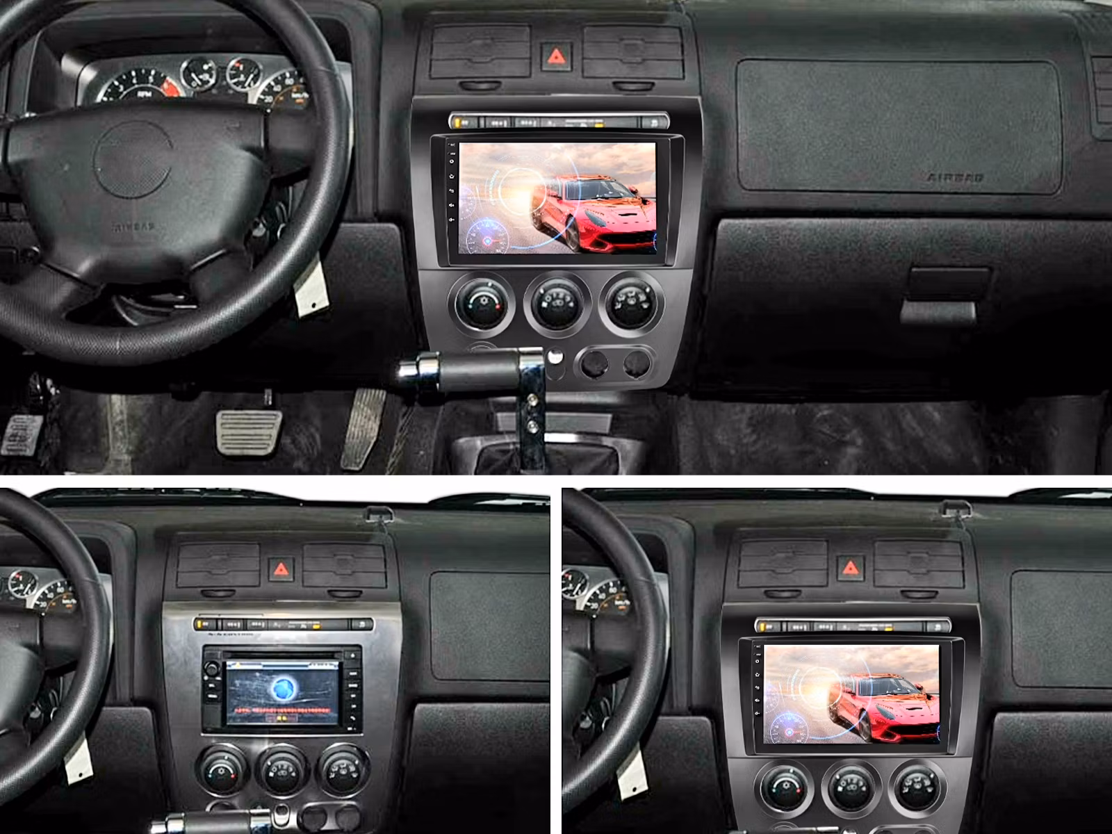 9"android 11,bilstereo  Hummer H3 (2005--2010) Gps,RDS Dsp Carplay android auto blåtand  32GB