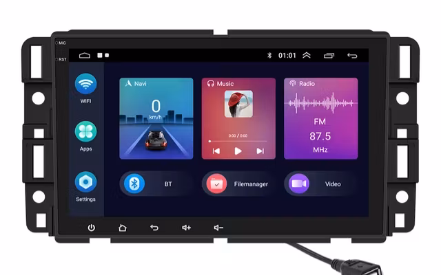 8"android 11, bilstereo  Hummer H2 (2008--2009) gps wifi carplay android auto blåtand rds Dsp 32GB