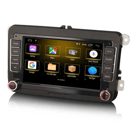 7"android 10 bilstereo  Vw T5 Multivan  Caddy,golf EOS  ,Tiguan  Magotan Sharan  gps 32gb Dsp carplay android auto blåtand rds Dsp DAB
