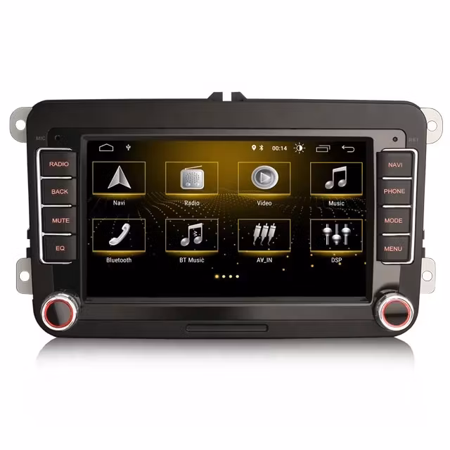 7"android 10 bilstereo  Vw T5 Multivan  Caddy,golf EOS  ,Tiguan  Magotan Sharan  gps 32gb Dsp carplay android auto blåtand rds Dsp DAB