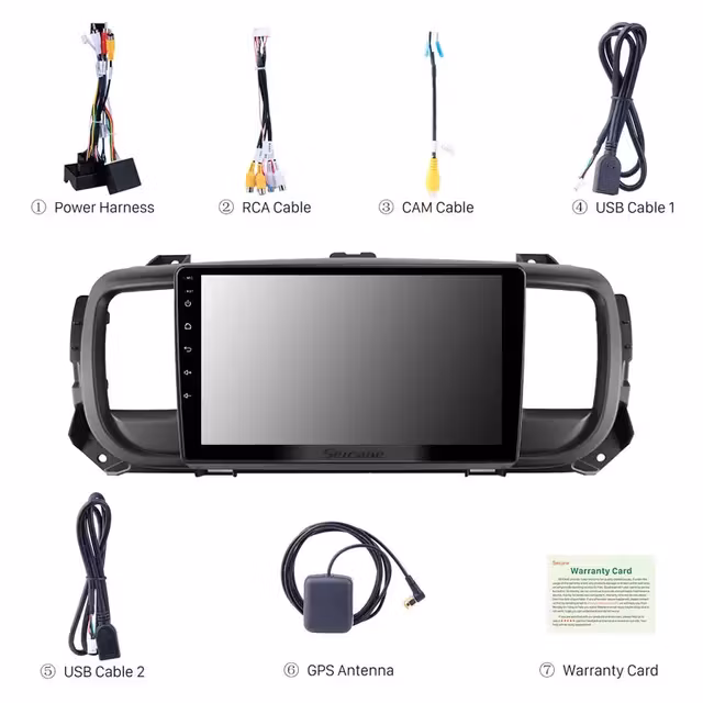 9"android 11 bilstereo  Citroën jumpy ( 2016--2021) gps wifi carplay android auto blåtand rds Dsp 32gb, 4GSIM
