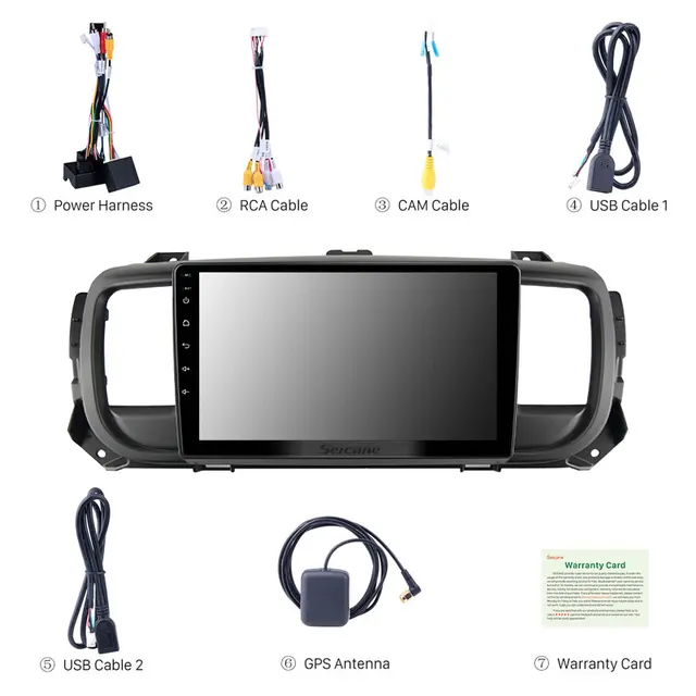 9"android 11 bilstereo  Toyota proace ( 2016--2021) gps wifi carplay android auto blåtand rds Dsp 32gb, 4GSIM