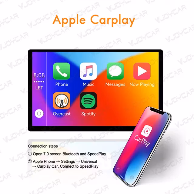 7" android 12, TeslaModell 3/y/YS3 ,  A/C display med carplay multimedia