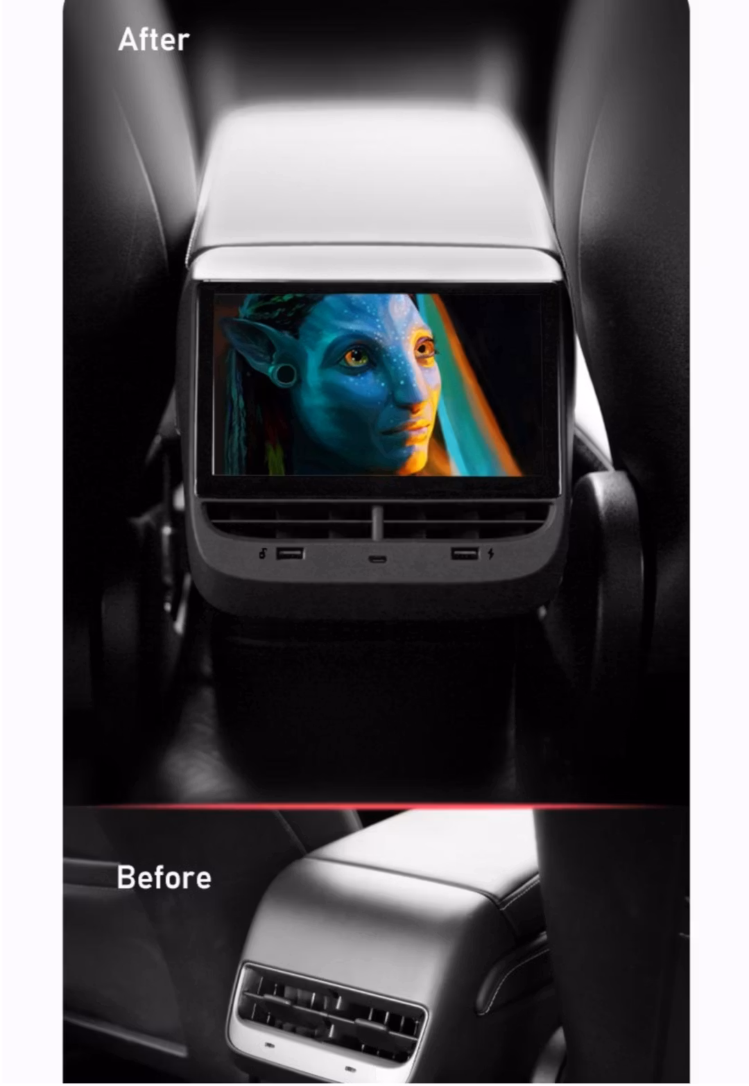 7" android 12, TeslaModell 3/y/YS3 ,  A/C display med carplay multimedia