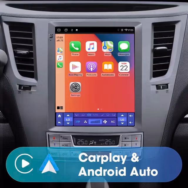 9.7"android112 bilstereo  Subaru Legacy (2009--2014) gps wifi carplay android auto blåtand rds Dsp RAM: 8GB, Rom:128GB, 4GSIM