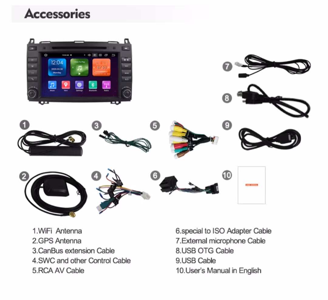 8"android 12 ,bilstereo Mercedes Benz vito,Sprinter, viano( 2006---2017) gps,dsp Bluetooth  Ram: 4GB,ROM;64GB  dvd spelare, carplay   4GSIM, android auto, ,