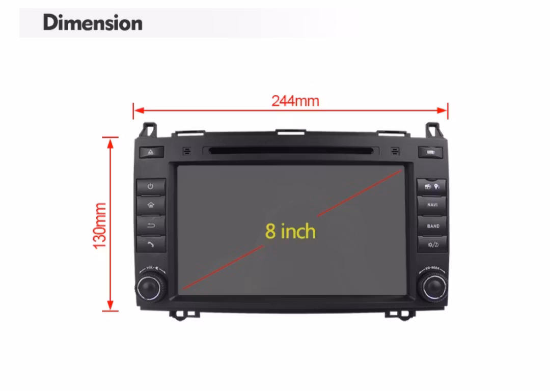 8"android 12 ,bilstereo Mercedes Benz vito,Sprinter, viano( 2006---2017) gps,dsp Bluetooth  Ram: 8GB,ROM:128GB  dvd spelare, carplay   4GSIM,