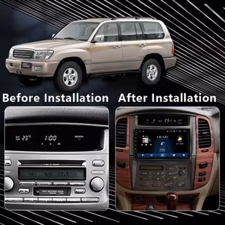 9"android 13 bilstereo  Toyota Land  Cruiser (2003---2008) gps wifi carplay android auto blåtand rds Dsp RAM:8GB, ROM: 128GB, 4GSIM