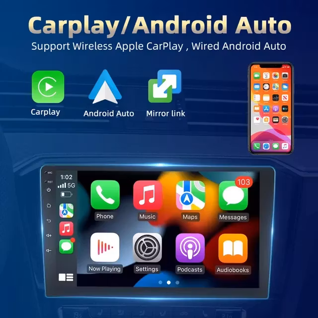 9"android 13 bilstereo  Toyota Land  Cruiser (2003---2008) gps wifi carplay android auto blåtand rds Dsp RAM:8GB, ROM: 128GB, 4GSIM