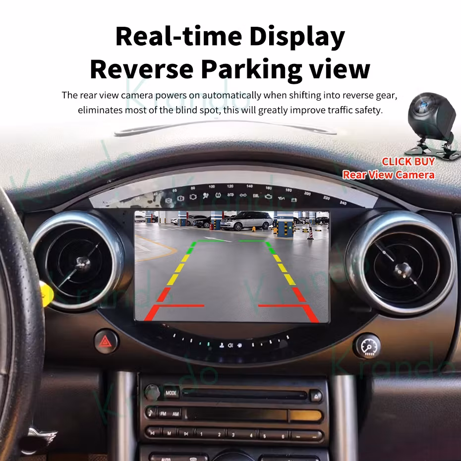 9" Android 13 bilstereo Mini Cooper S R50 R52 R53 (2004 - 2006) GPS wifi carplay android auto blåtand rds Dsp, RAM:2 GB, ROM: 32 GB,