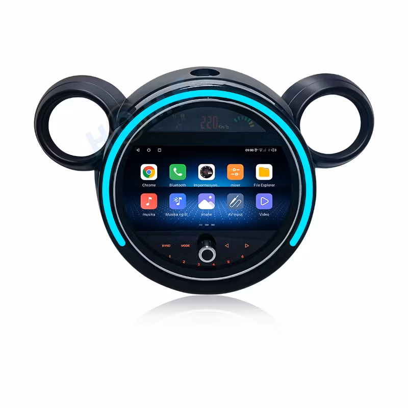 9" Android 12 bistereo Mini Cooper R60 (2011 - 2014) GPS wifi carplay android auto blåtand rds Dsp, RAM:6 GB, ROM: 128GB, 4GSIM