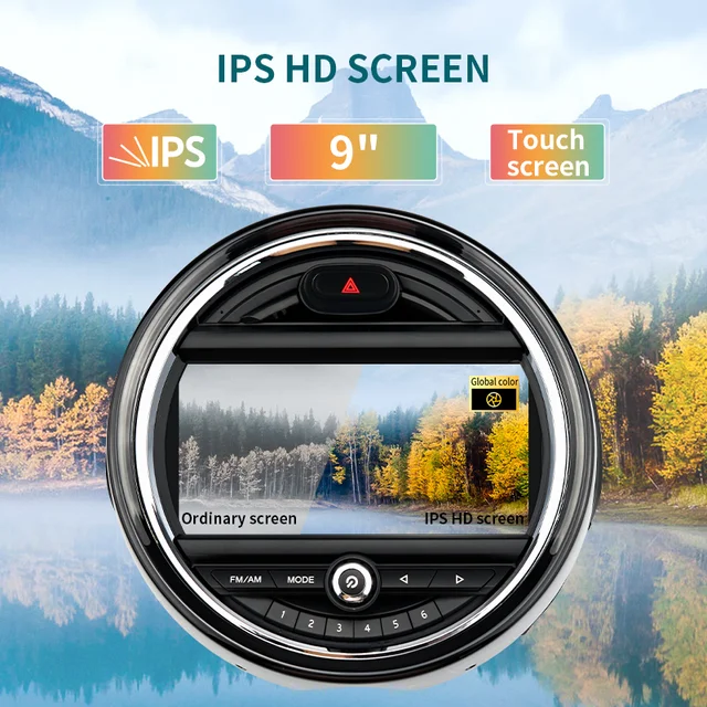 9" Android 12 bilstereo Mini Cooper  F54 F55 F56 F60 ( 2014-2019 )     GPS wifi carplay android auto blåtand rds Dsp, RAM: 2GB, ROM: 32GB, 4GSIM