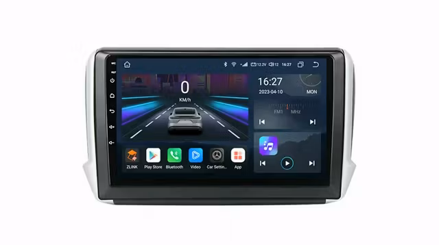 9"android 12,bilstereo Peugeot  2008 208/ 2008/Z9/A94 (2012--2019) gps wifi carplay android auto blåtand rds Dsp RAM: 4GB, ROM:64GB, 4G SIM