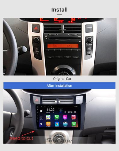9" android 11, bilstereo  Toypta Yaris vitz( 2005--2011) gps wifi carplay android auto blåtand rds Dsp  Ram: 2GB, Rom:32GB 4GSIM