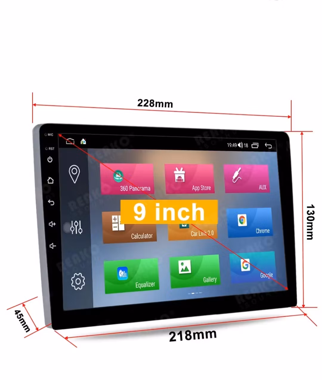 9"android 12, 2Din universal bilstereo, med 4G, 5G wifi,gps, ROM: 64GB,RAM:4GB