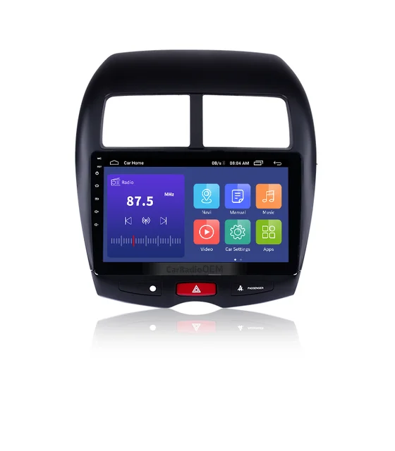 10,1" android 12, bilstereo Mitsubishi Asx (2010 -- 2016) gps wifi carplay android auto blåtand rds Dsp RAM:4GB ROM: 64GB,4G LTE