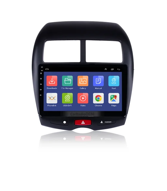 10,1" android 12, bilstereo Mitsubishi Asx (2010 -- 2016) gps wifi carplay android auto blåtand rds Dsp RAM:8GB ROM:  128GB,4G LTE