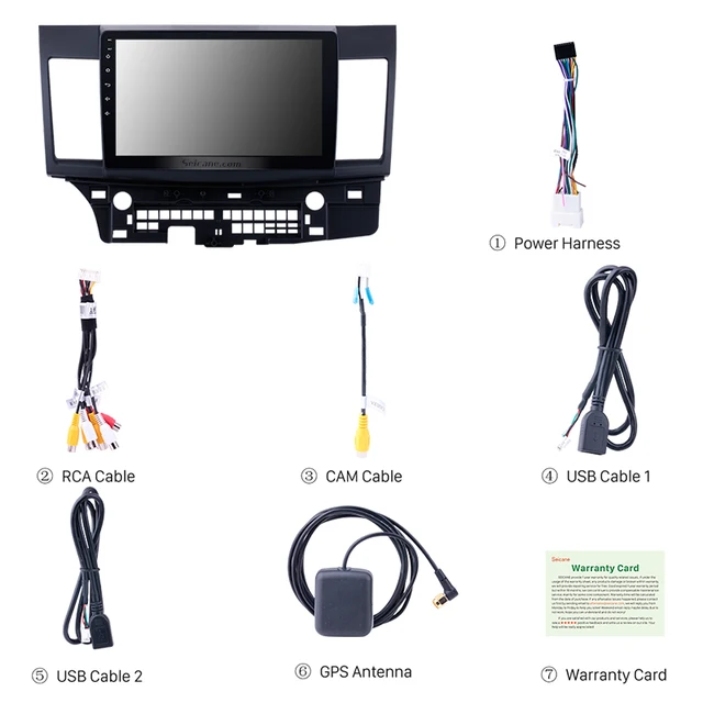 10,1" android 11, bilstereo Mitsubishi Lancer( 2009--2015) gps wifi carplay android auto blåtand rds Dsp RAM:4GB,ROM: 64GB,4G LTE