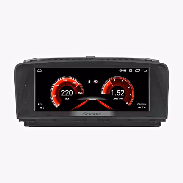 8.8" android 12 Bilstereo BMW  BMW E60 E61 E63 E64 525i 520d 530i 530d 545i 545 530 ccc systems (2004--2009) gps wifi carplay android auto blåtand rds Dsp RAM:4GB,ROM: 64GB, 4G LTE