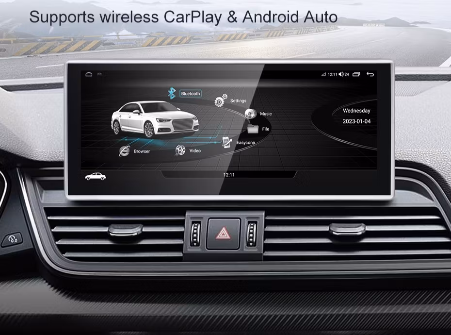 10,25" android 12, bilstereo Audi A4 b9 ,A5 (2017---2021) gps wifi carplay android auto blåtand rds Dsp RAM:4GB, ROM: 64GB,4G  LTE