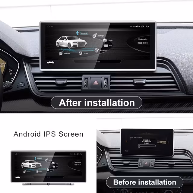 12.3" android 13, bilstereo Audi A4 b9 ,A5 (2017---2021) gps wifi carplay android auto blåtand rds Dsp RAM:8GB, ROM: 128GB,4G  LTE
