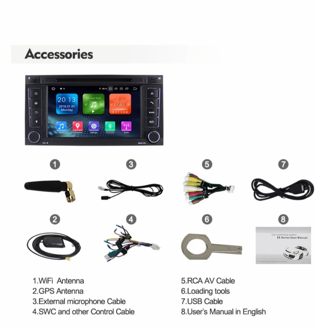 7"android 12,bilstereo dvd spelare  VW MULTIVAN T5( 2003--2015) GPS wifi carplay android auto blåtand rds Dsp RAM:4GB,ROM: 64GB, 4G LTE