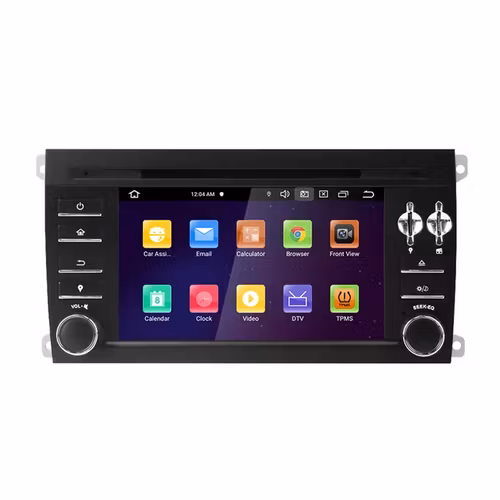 7"android 12 bilstereo, dvd-spelare   Porsche Cayenne (2003-2010) gps,wifi carplay android auto blåtand rds Dsp RAM : 8GB ,ROM:128 GB, 4G LTE