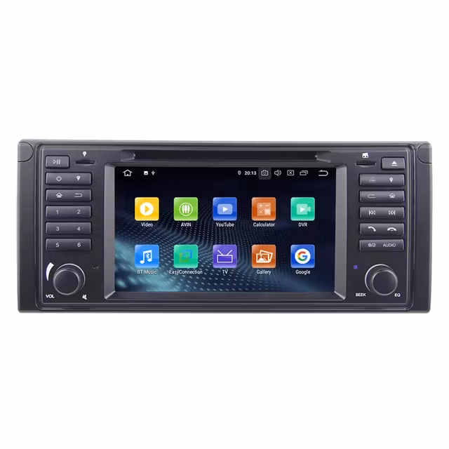 7"android 12 bilstereo med dvd spelare  BMW 5 SERIE E39  ,X5,M5,E53(1996---2007) gps wifi carplay android auto blåtand rds Dsp RAM:8GB ROM: 128GB, 4G LTE
