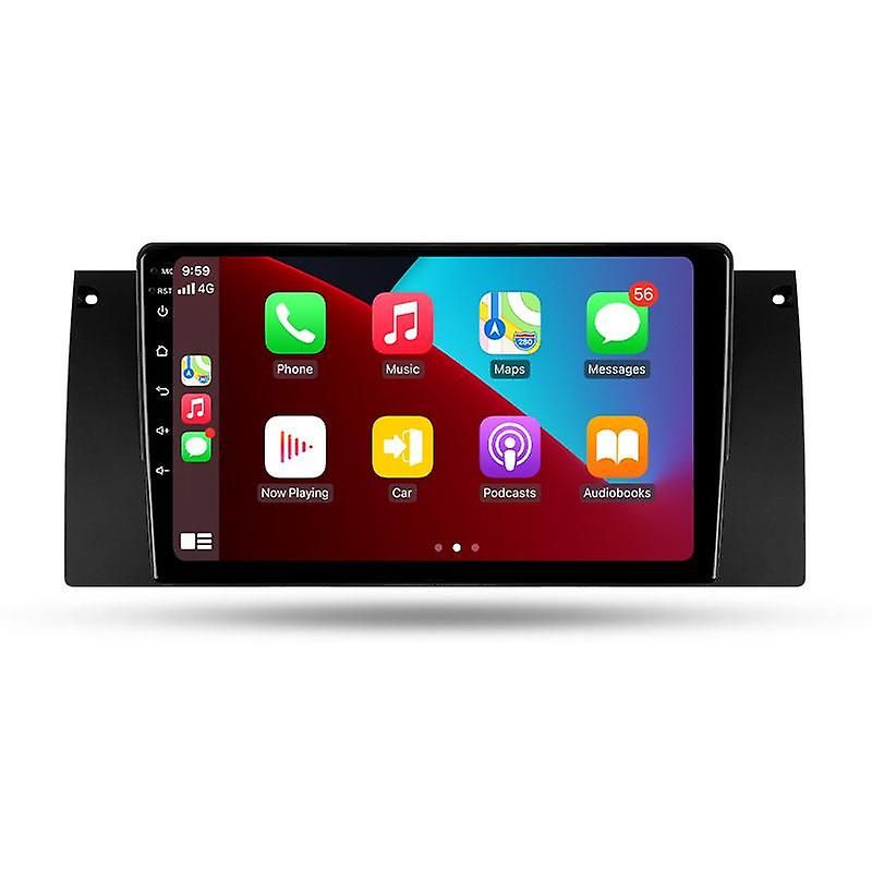 9" android 12 ,bilstereo   BMW 5 SERIE E39  ,X5,M5,E53(1996---2007) gps wifi carplay android auto blåtand rds Dsp RAM:8GB ROM: 128GB, 4G LTE
