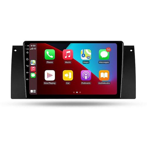 9" android 12 ,bilstereo   BMW 5 SERIE E39  ,X5,M5,E53(1996---2007) gps wifi carplay android auto blåtand rds Dsp RAM:8GB ROM: 128GB, 4G LTE