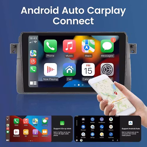 9"android 12, bilstereo BMW 3 serie E46,M3,Rover 75,  MG ZT(1998--2006) gps wifi carplay android auto blåtand rds Dsp RAM:8GB,ROM:128GB  4G LTE