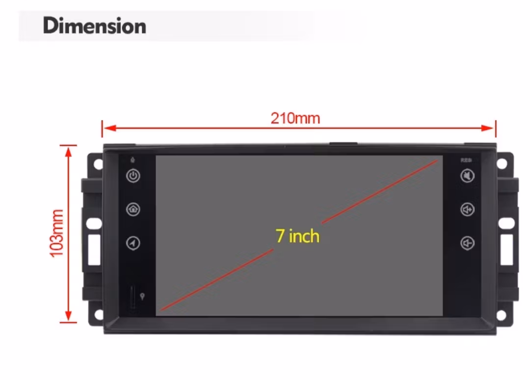 7"android 12,bilstereo  Dodge   Avenger , Challenger , Journey , Caliber , Dakota , Durango , RAM 1500/2500/3500 Pickup  2008--2011) gps wifi carplay android auto blåtand rds Dsp RAM:4GB,ROM: 64GB,4G