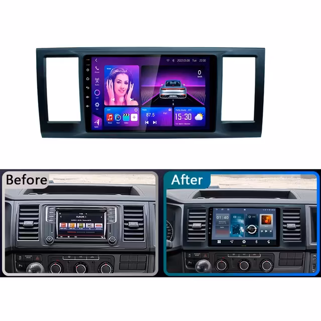 9" android 12 bilstereo vw Caravelle ,Transporter T6 ( 2015--2021) gps wifi carplay android auto blåtand rds Dsp Rom:64GB,Ram:4GB ,4G LTE