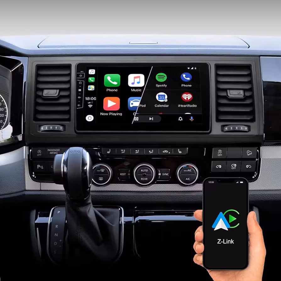 9" android 12 bilstereo vw Caravelle ,Transporter T6 ( 2015--2021) gps wifi carplay android auto blåtand rds Dsp Rom:64GB,Ram:4GB ,4G LTE