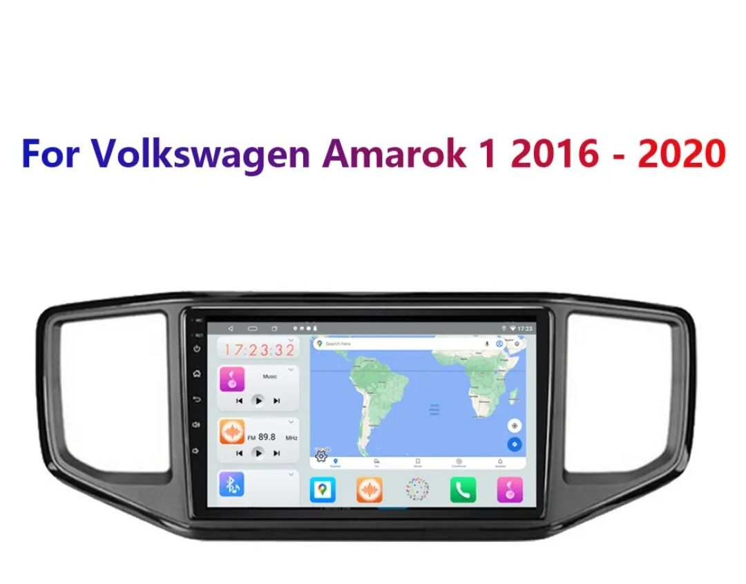 9"android 12, bilstereo vw Amarok  (2017---2021) gps wifi carplay android auto blåtand rds Dsp RAM:6GB, ROM:128GB 4G LTE