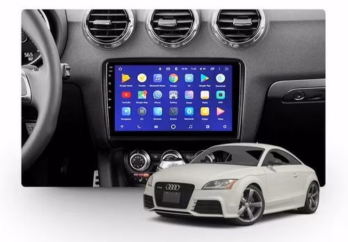 9"android 13 bilstereo  Audi  TT(2006--2011) GPS carplay android auto blåtand rds Dsp RAM 8GB,ROM :256GB,4G LTE LTE