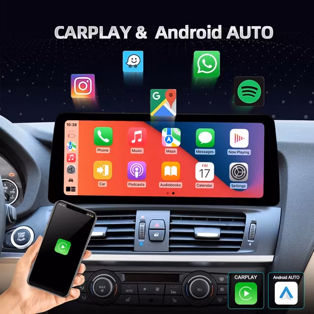 12.3" android 12 bilstereo BMW X3/X4 F25/F26 2014---2016 NBT system,gps  wifi carplay android auto blåtand rds Dsp RAM:4GB ROM: 64GB 4G LTE