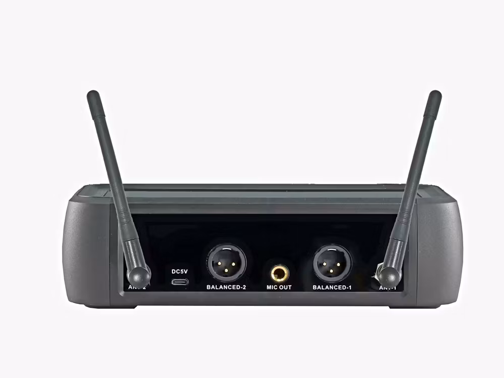 Professionell 2kanalerc uhf mikrofonsystem