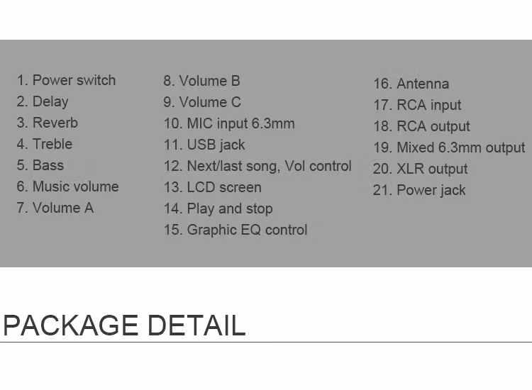 Trådlös UHF Karaoke mikrofonsystem ned Bluetooth