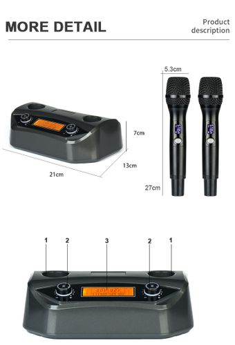 Trådlöst karaoke mikrofon system  med laddaren