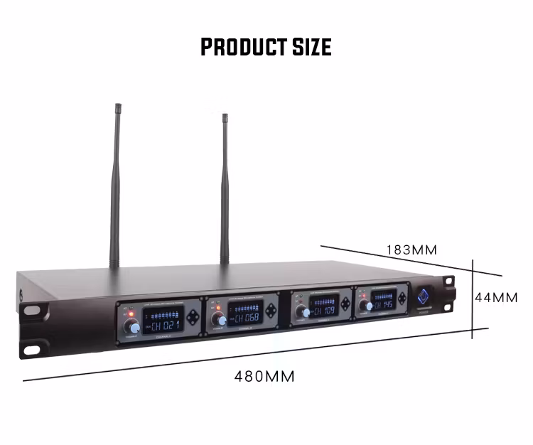 4 kanal trådlöst mikrofon system