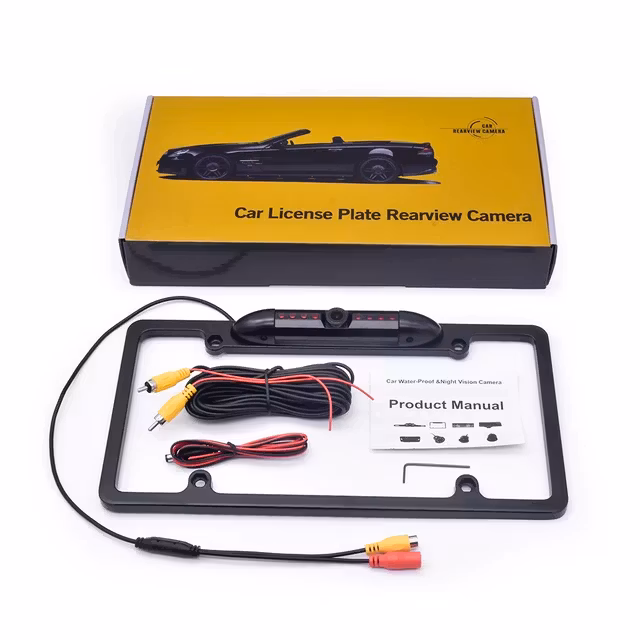 USA BIL nummerskylt backkamera