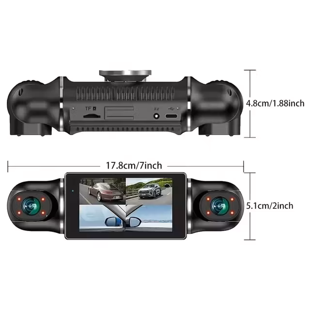 4 kanal Dash-kamera med wifi gps, Dvr hd kamera