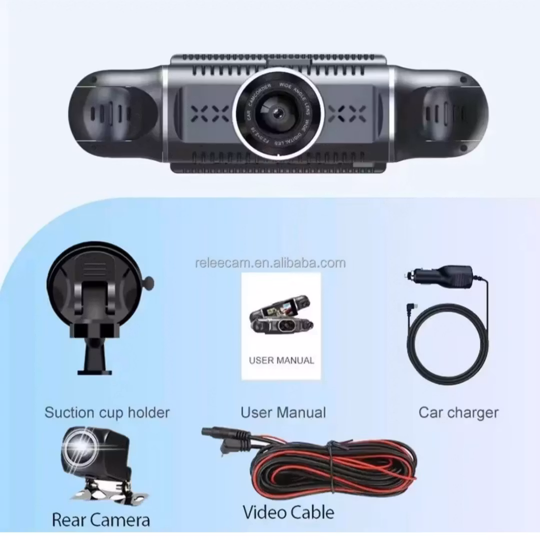 4 kanal Dash-kamera med wifi gps, Dvr hd kamera