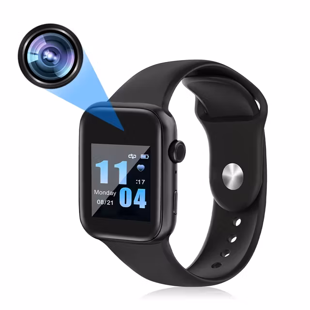 128GB Armband klocka med dold mörkerseende kamera
