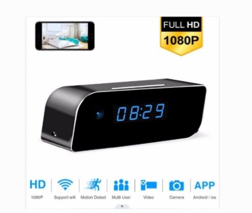 WiFi 1080P Smart klockkamera med nattseende