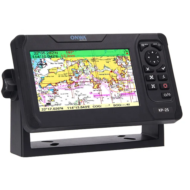 5" GPS-sjökortsplotter med inbyggd ekolod och klass B+ AIS-transponder