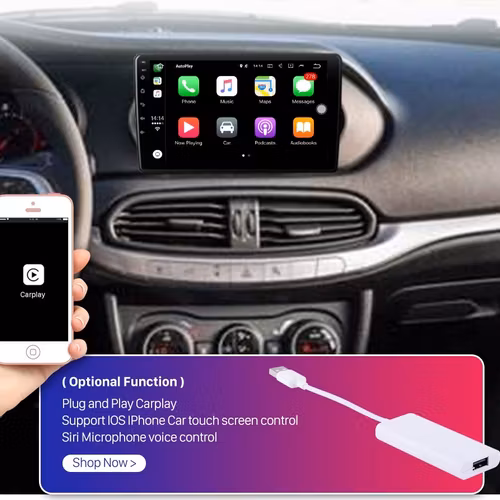 9" android 12 bilstereo  Fiat Tipo ,(2015--2020) gps wifi carplay android auto blåtand rds Dsp RAM:4GB,  ROM:64GB, 4G LTE